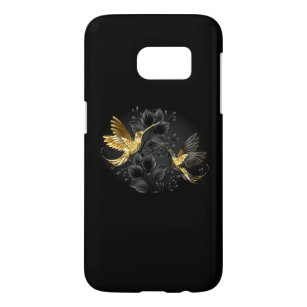 Black and Gold Hummingbird Samsung Galaxy S7 Case