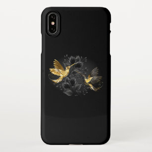 Black and Gold Hummingbird iPhone XS Max Case