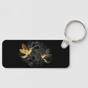 Black and Gold Hummingbird Keychain