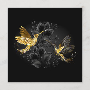 Black and Gold Hummingbird Menu
