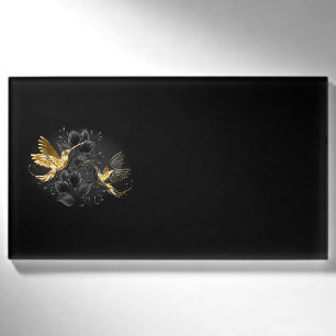 Black and Gold Hummingbird Name Tag