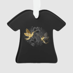 Black and Gold Hummingbird Ornament