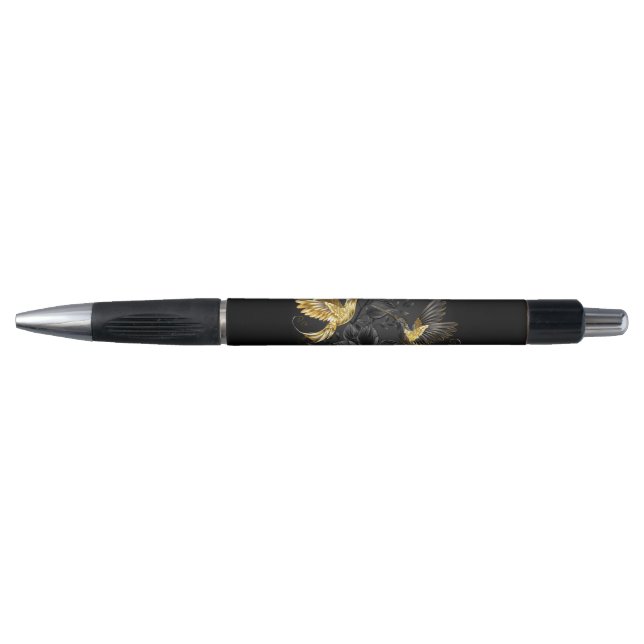 Black and Gold Hummingbird Pen (Front)