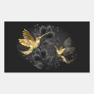 Black and Gold Hummingbird Sticker