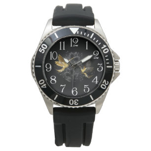 Black and Gold Hummingbird Watch