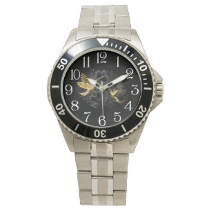 Black and Gold Hummingbird Watch