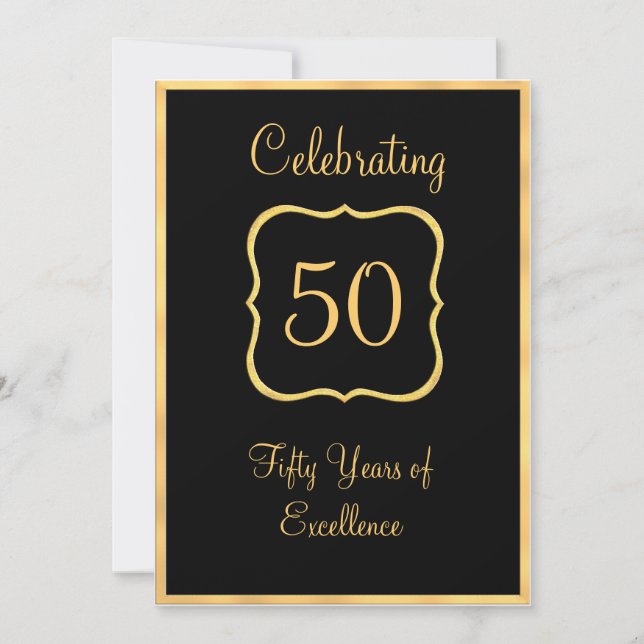 Black and Gold Invite (Front)