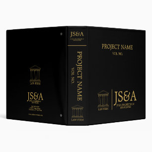 Black and Gold Justice Columns Law Firm Binder