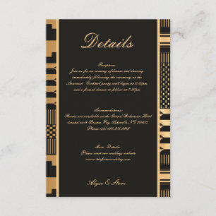 Black and Gold Kente Enclosure Card