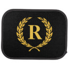 Black and Gold Laurel Wreath Monogram