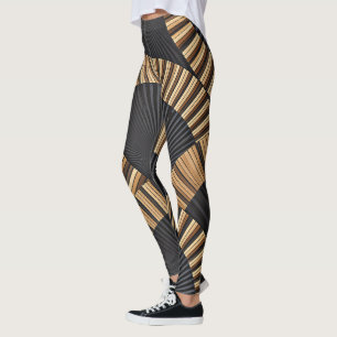 Black and Gold Leggings