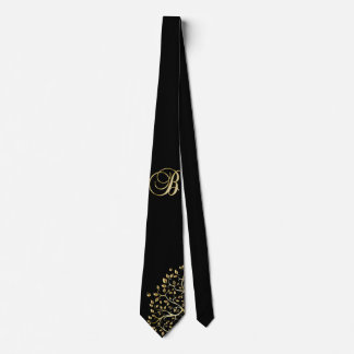 Black and gold litter -B- Neck Tie