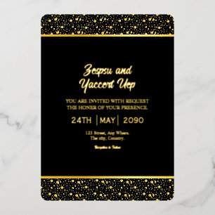 Black And Gold luxury Card Design Gold Foil