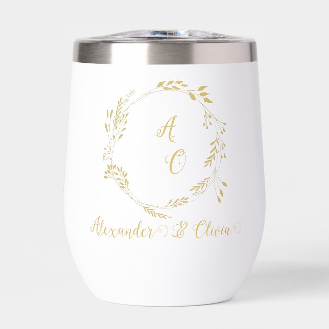 Black And Gold Luxury Floral Wedding  (Front)