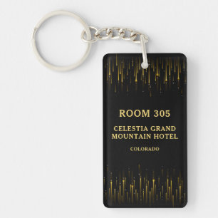 Black and Gold Luxury Hotel Keychain