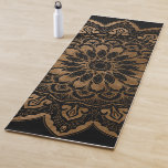 Black and Gold Mandala Yoga Mat<br><div class="desc">customize the background colour; you can also copy and paste to the back side</div>