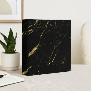 Black and Gold Marble Designer Binder