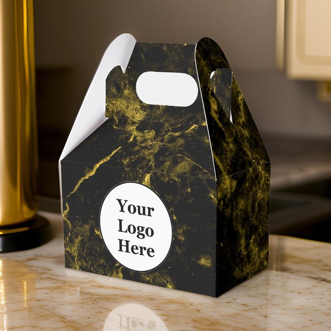 Black and gold marble favor box (Creator Uploaded)