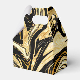 Black and Gold Marble Favour Box