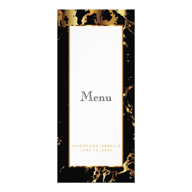 Black and Gold Marble - Menu (Front)