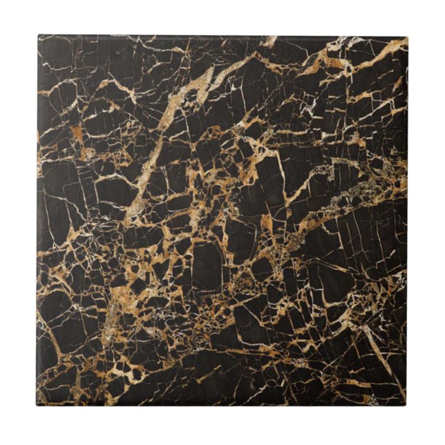Black and Gold Marble Tile (Front)