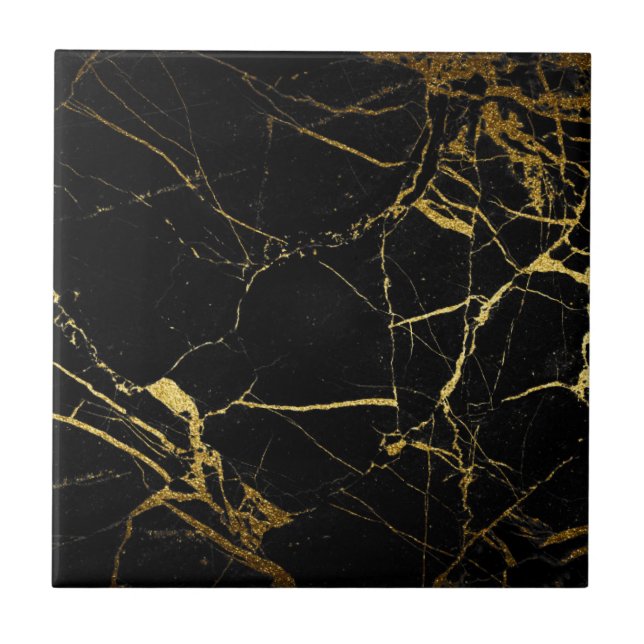 Black and Gold Marble Tile (Front)