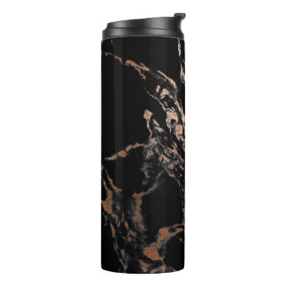 Black and Gold Marble Tumbler