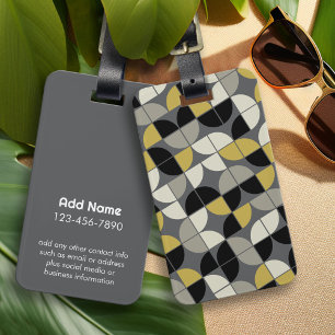 Black and Gold- MCM Pattern Luggage Tag