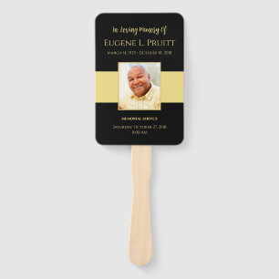 Black and Gold Memorial Fan