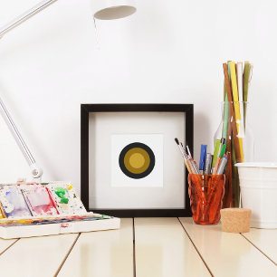 Black And Gold Mid Century  Poster