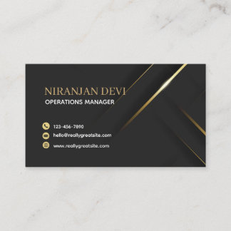 Black and Gold Modern Corporate . Business Card