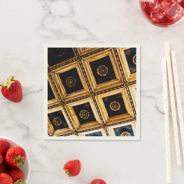Black and Gold Napkin (Insitu)