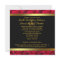 Black and Gold on Red Roses Wedding Invitation