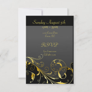 Black and Gold Open House Invite Version