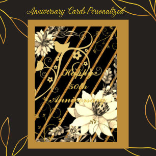 Black and Gold Ornate Personalized Card