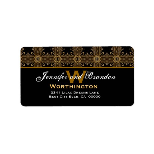 Black and Gold Ornate Vintage Art Nouveau Feeling