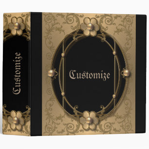 Black and Gold Ornate Vintage Frame Binder