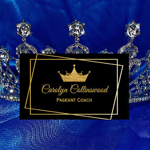 Black and Gold Pageant Coach Business Card