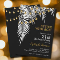 Black and Gold Palms Birthday Party