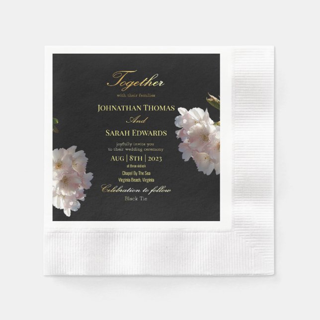 Black And Gold | Paper Napkins (Front)