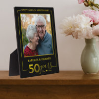 Black And Gold Parents 50th Anniversary Photo