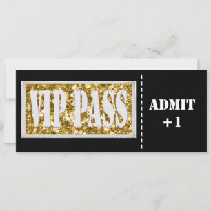 Black and Gold  party VIP invitation