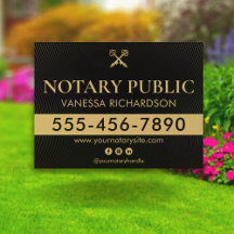 Black and Gold Pens Gold Mobile Notary Yard