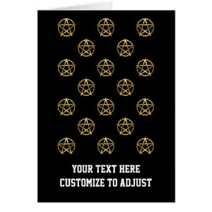 Black and gold pentagram