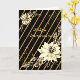 Black and Gold Personalized Greeting Card