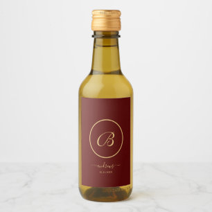 Black and Gold Personalized Name and signature  Wi Wine Label