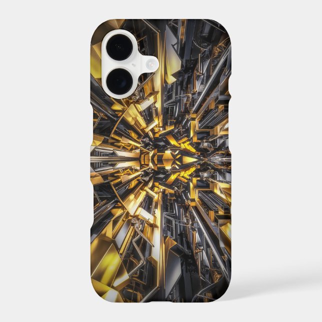 Black and Gold Phone iPhone Protective Phone Case (Back)
