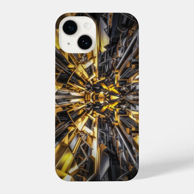 Black and Gold Phone iPhone Protective Phone Case (Back)