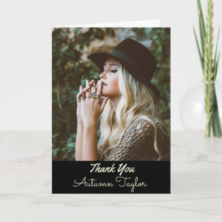 Black and Gold Photo Graduation Card