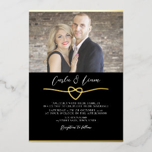 Black and Gold Photo Wedding